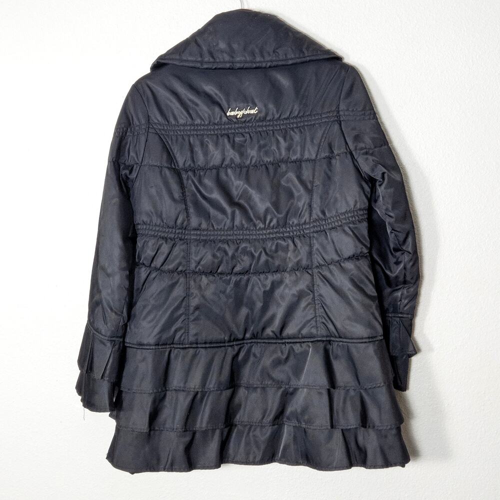 Baby Phat Quilted Puffer Jacket Black Women Size L Y2K Glam Streetwear - Picture 2 of 11